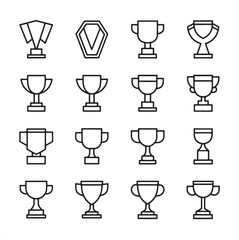 Victory Icons Collection  Symbols of Success and Achievement vector