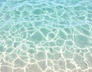 Obraz premium Sunlit water surface with ripples and reflections