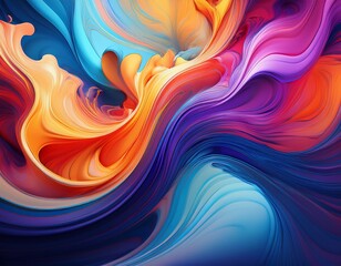 Obraz premium abstract fluid art background swirling colors in dynamic motion