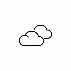 fluffy cloud icon sign vector