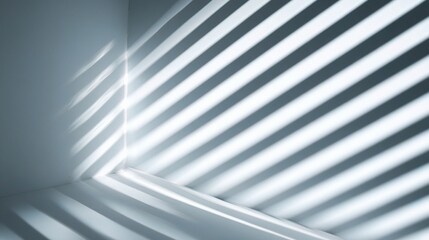 Obraz premium Abstract Patterns of Soft Shadows Created by Blinds in a Room