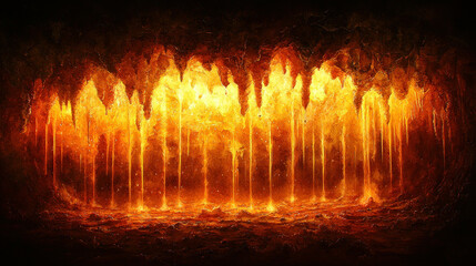 Fototapeta premium Abstract representation of fire fiery display with orange and red tones