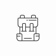 hiking backpack icon sign vector