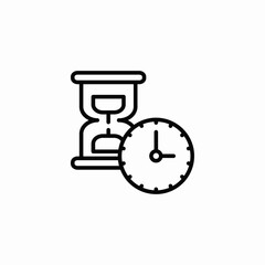 hourglass clock icon sign vector