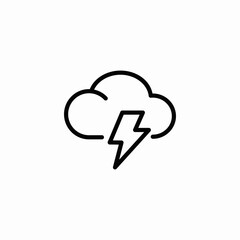lightning storm icon sign vector