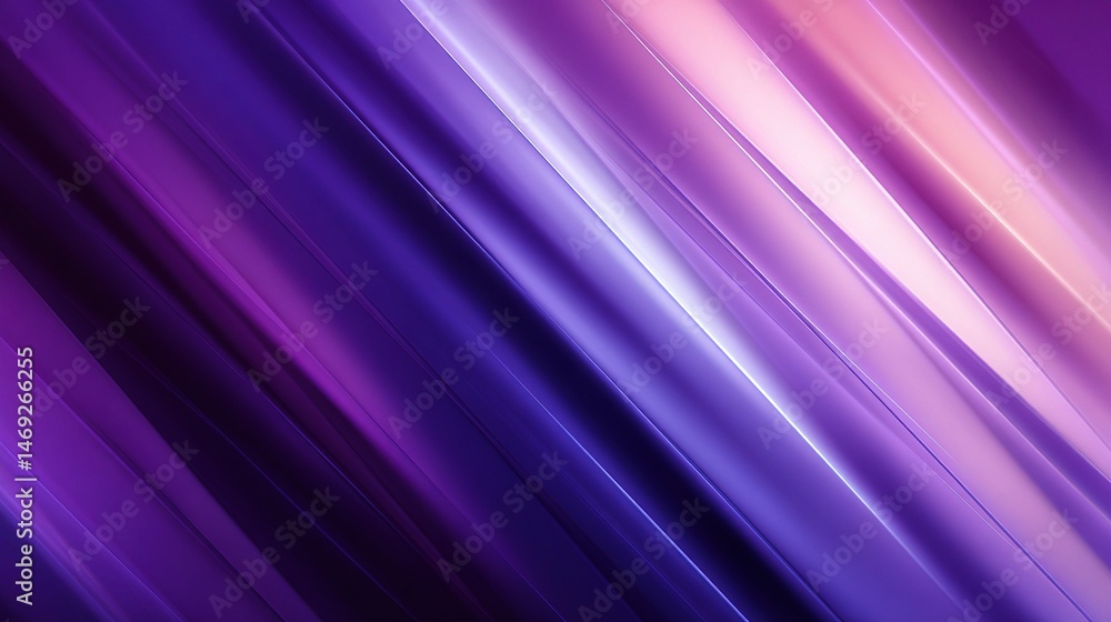 Poster flowing purple abstract lines creating dynamic visual rhythm