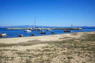 Kassandra coastline near town of Nea Fokea, Chalkidiki,Greece