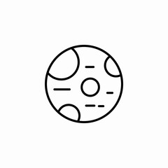 Fototapeta premium planet surface icon sign vector