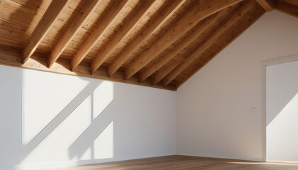 wooden roof of the house
