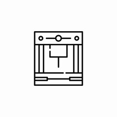 printer three icon sign vector