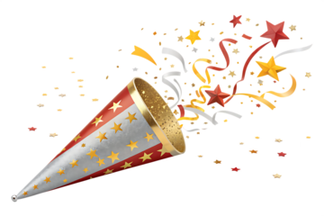 party popper isolated on white background