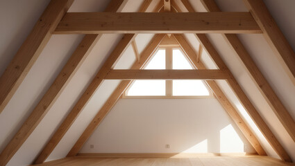 Fototapeta premium wooden roof of the house