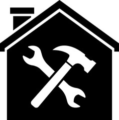 House repair icon in flat style.