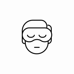 sleeping person icon sign vector