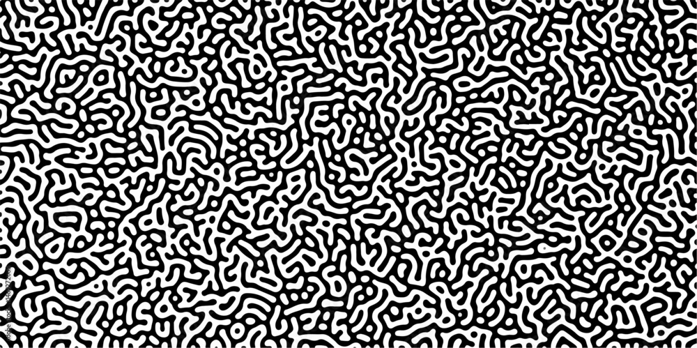 Poster abstract truing organic wallpaper turing reaction diffusion monochrome seamless pattern with chaotic