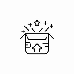 surprise gift icon sign vector