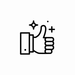 thumbs up icon sign vector