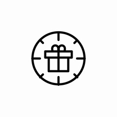 timer gift icon sign vector
