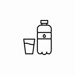 water bottle glass icon sign vector