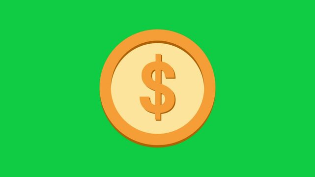 Coin animation moving back and forth