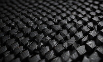 Fototapeta premium Intricate carbon weave, sharp angles, deep black tones , elegant, technology, futuristic