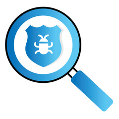 Malware Virus Protection Vector Icon Representing Digital Security and Threat Defense Concept