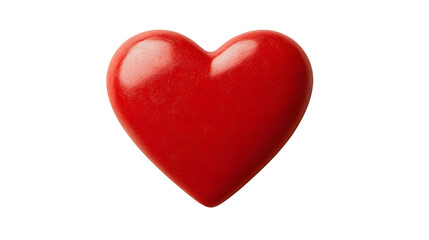 Fototapeta premium Vibrant Red Heart Symbolizing Love and Affection on a Transparent Background