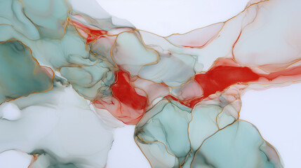 Abstract marble pattern texture with blue, red, and gold accents