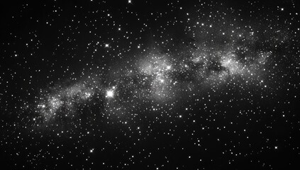 Night sky view of a distant galaxy cluster.