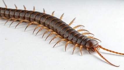 Obraz premium Centipede on studio background 