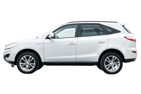 Family car,Luxury SUV isolated on transparent and white background.PNG