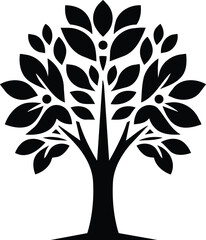 Obraz premium Minimalist Dogwood Tree Icon