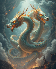 Fototapeta premium chinese dragon statue