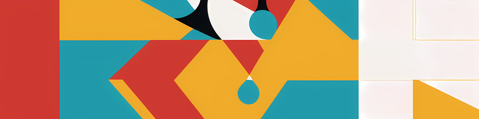 Colorful Abstract Wave Pattern with Retro Vibe and Concentric Circles