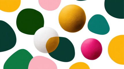 Colorful Abstract Shapes and Spheres Background Design Perfect for modern branding websites and social media