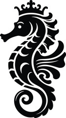 Stylized Seahorse Silhouette