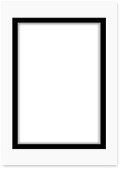 white picture frame blank photo transparent background