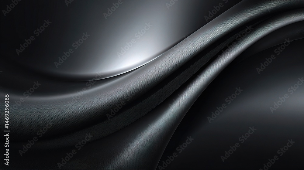 Aufkleber elegant black and gray abstract gradient backdrop with smooth texture