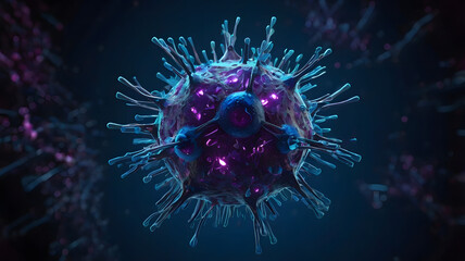 Obraz premium virus on black background