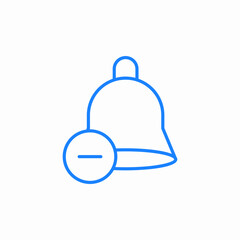 bell remove alert icon sign vector