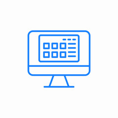 computer interface screen icon sign vector