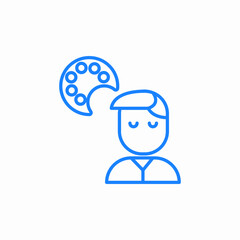 creative artistic profile icon sign vector