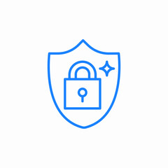 cybersecurity data protection icon sign vector