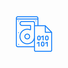 digital file storage icon sign vector