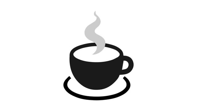 hot coffee icon animation 
