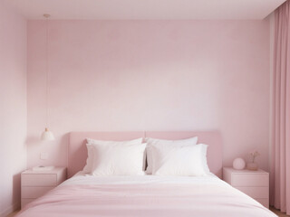 Wide-Angle Gentle pink wallpaper ideal for soothing bedrooms 