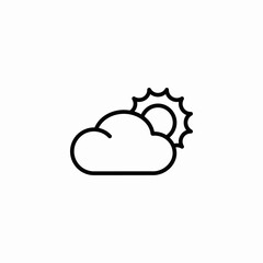 partly rainy icon sign vector