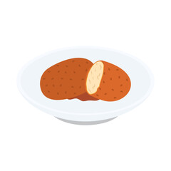 ゼリーフライ。フラットなベクターイラスト。
Zer ī furai. Flat vector illustration.