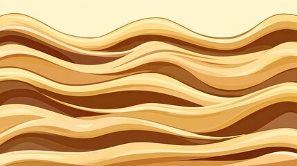 Fototapeta premium A decorative design of flowing, textured, light beige waves.