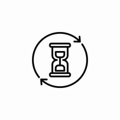 recycling time icon sign vector